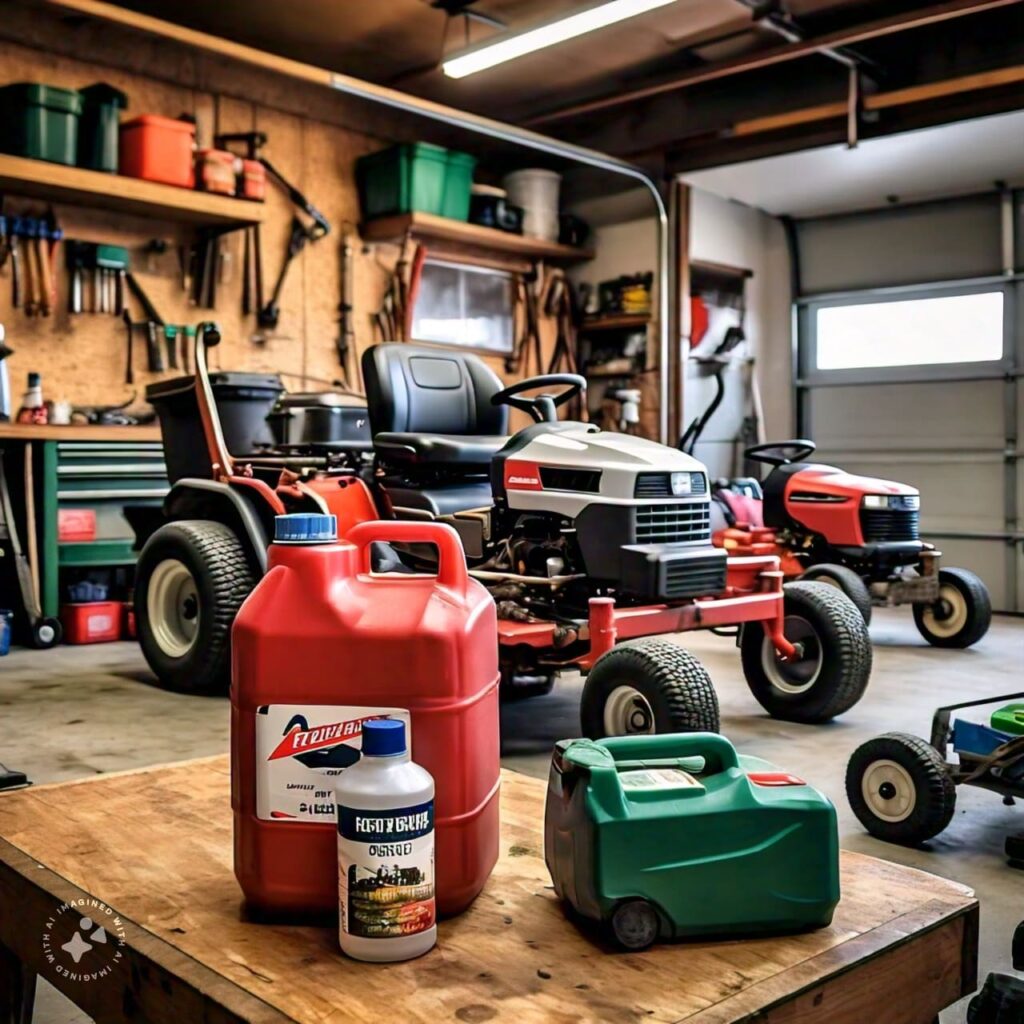 Featured image for "Gasoline Fuel Stabilizer: The Secret Weapon for Extended Fuel Life" blog post. Lawn mower.