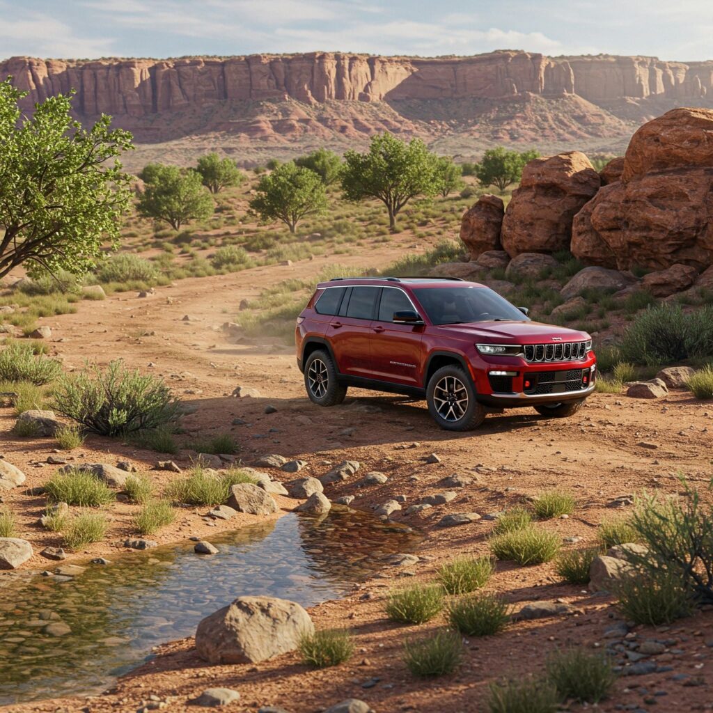 Red jeep cherokee