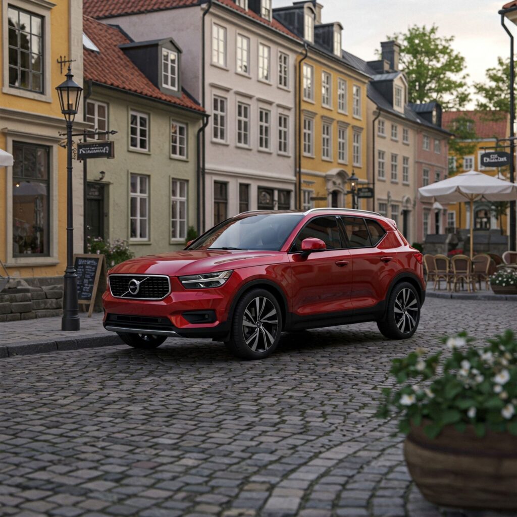 Red volvo xc40