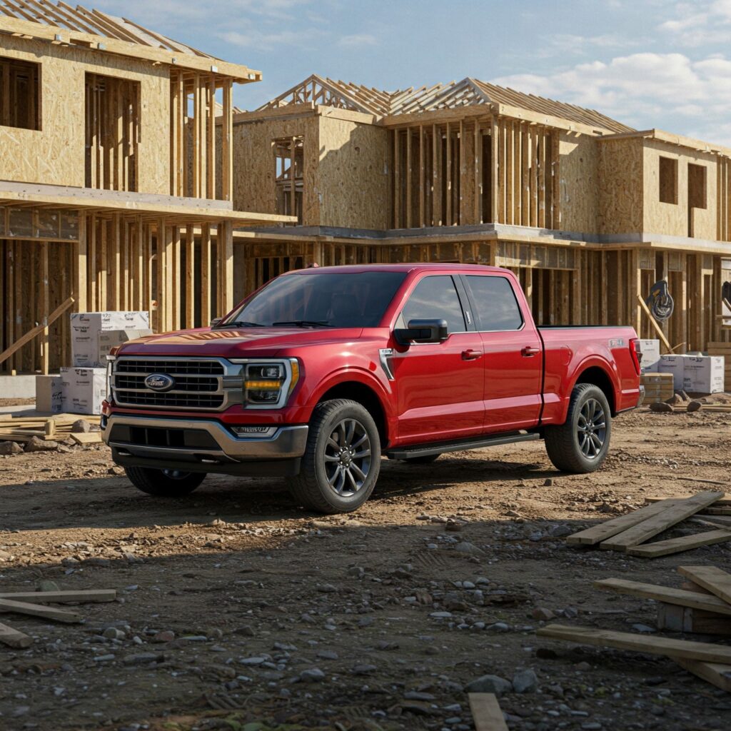 Red ford truck