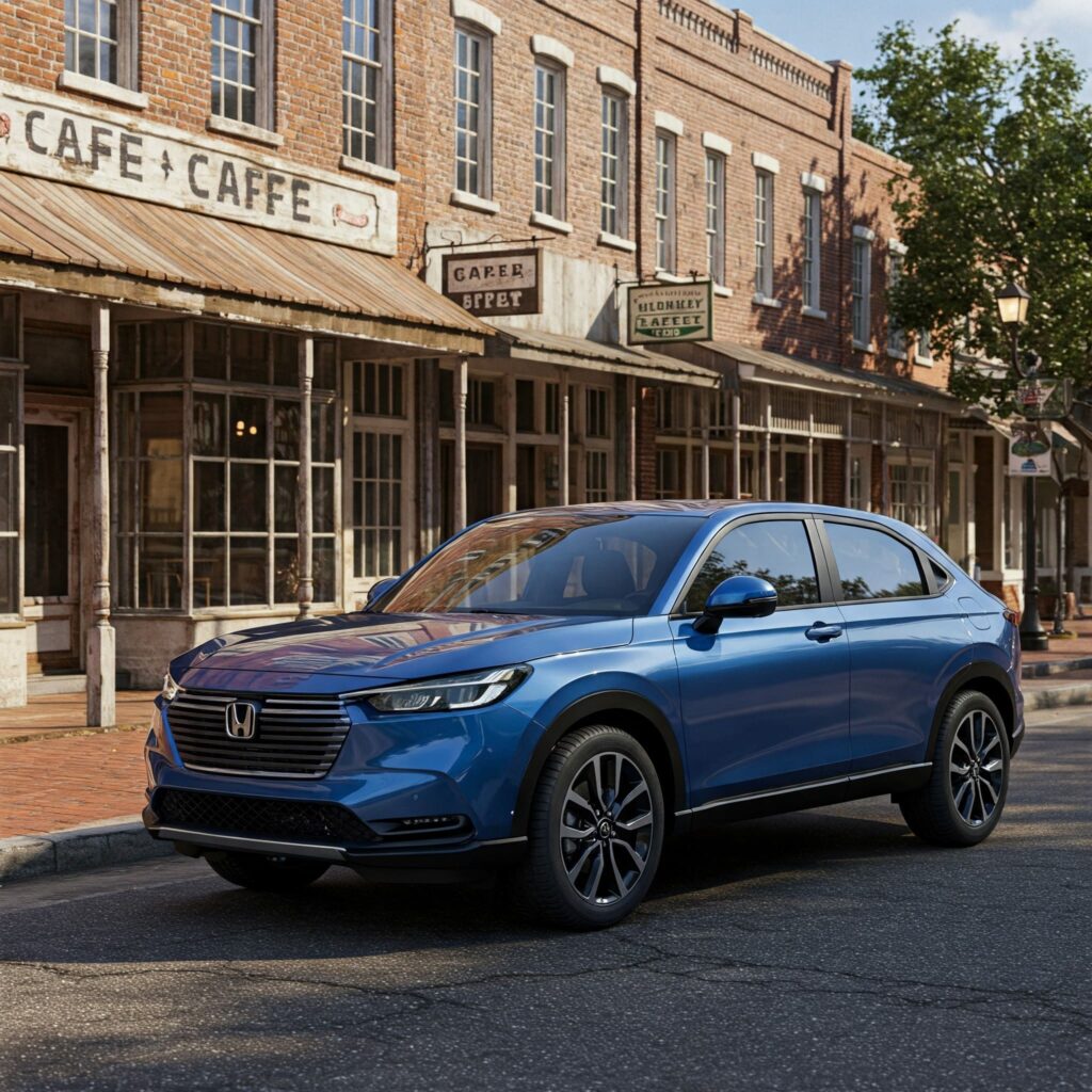 Blue honda hrv