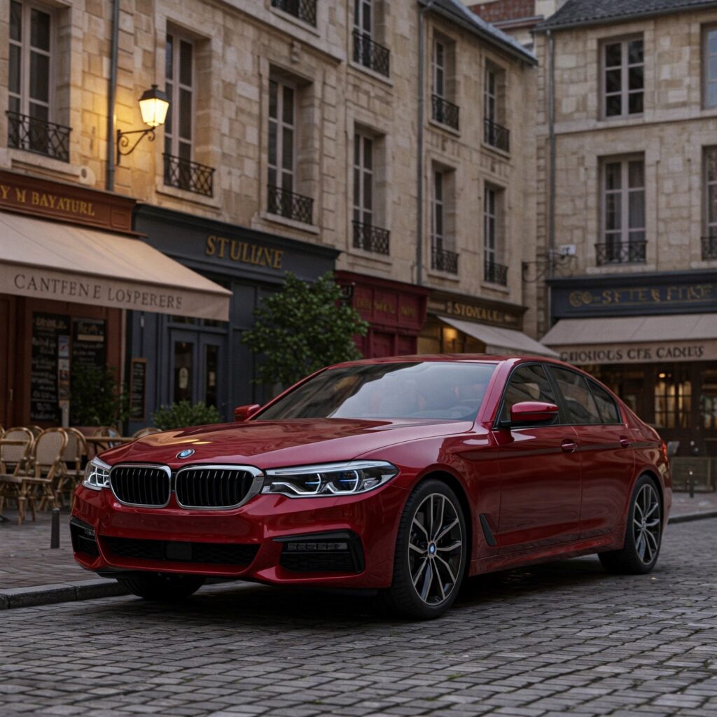 Red bmw 540i