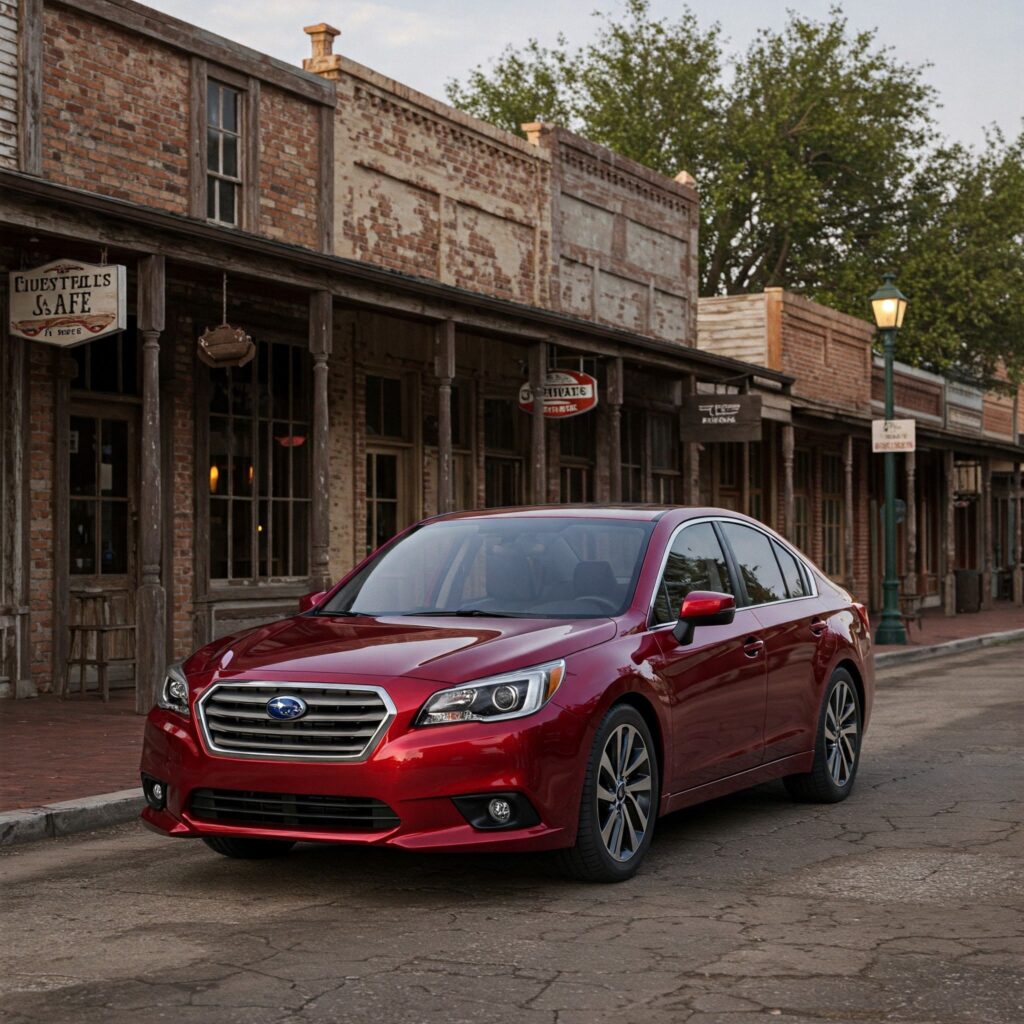 Red subaru legacy