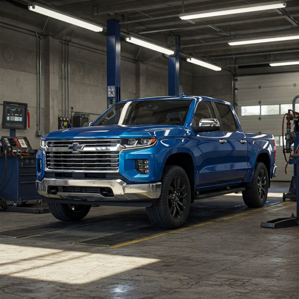 Blue chevrolet pickup