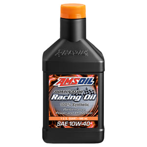 AMSOIL DOMINATOR® 10W-40 100% Synthetic Racing Oil.