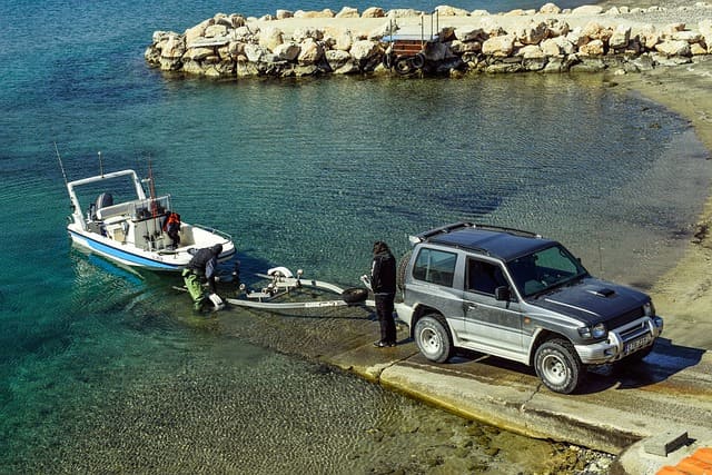 Featured image for "Repacking Boat Trailer Wheel Bearings: Understanding the Importance of Grease Quality" blog post. Boat trailer.