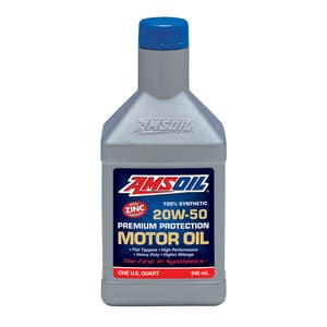 AMSOIL Premium Protection 20W-50 100% Synthetic Motor Oil.