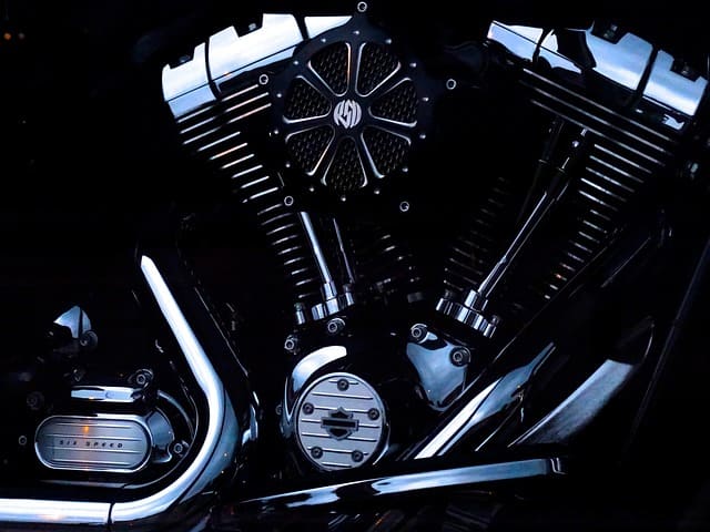 Featured image for "Understanding What Causes a Harley* to Run Hot: The Role of Cooling Systems and Oil" blog post. Harley engine.