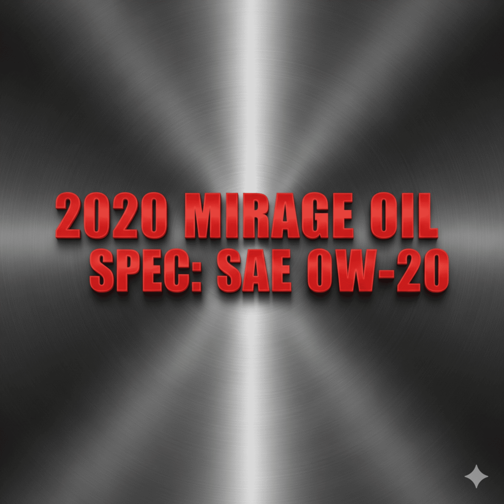 2020 mirage oil spec sae 0w 20