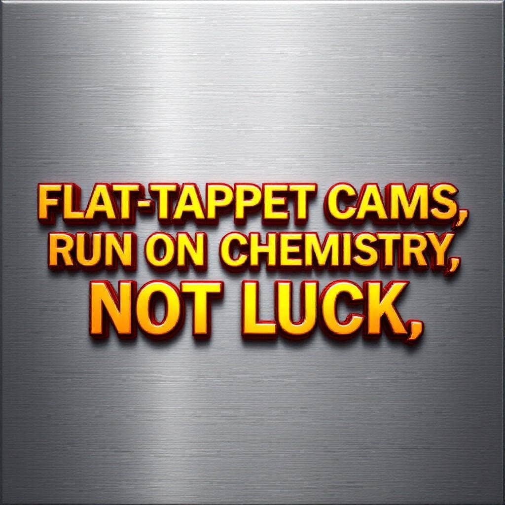 Flat tappet cams run on chemistry not luck
