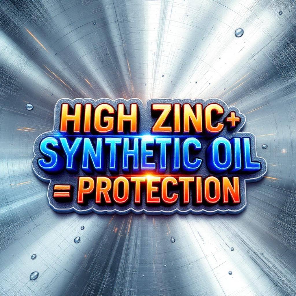 High zinc synthetic oil protection