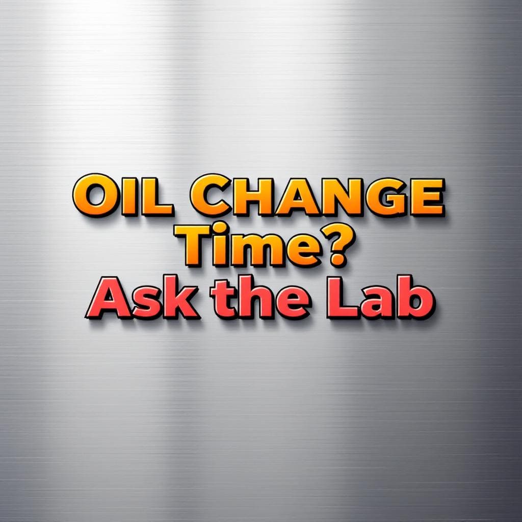 Oil change time ask the lab