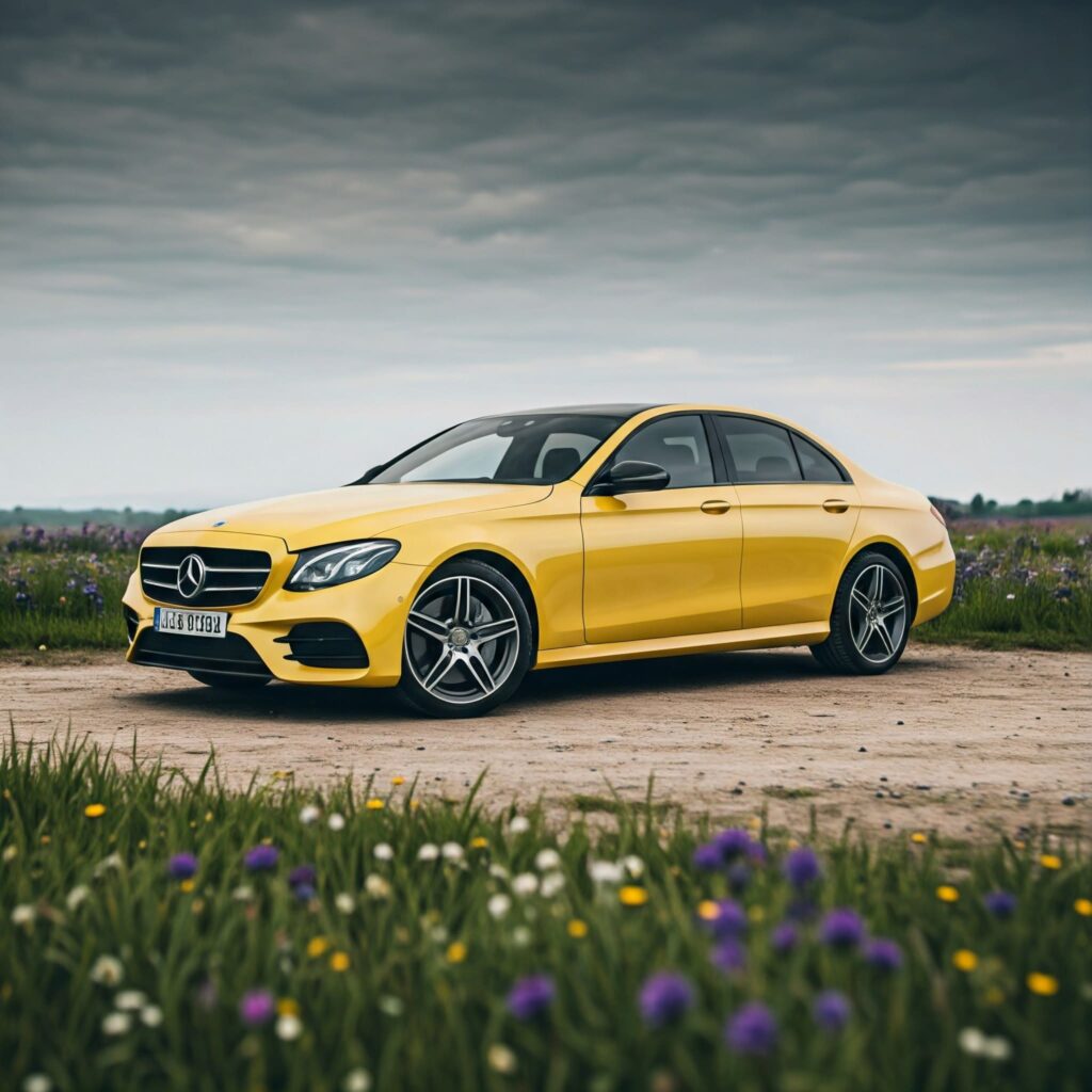 Yellow Mercedes