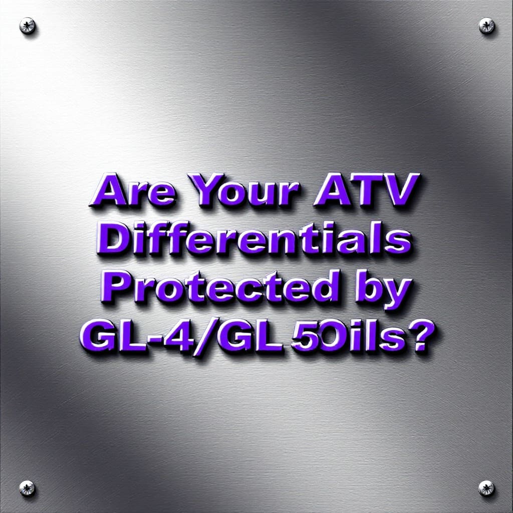 Are your atv differentials protected by gl4 fl5 oils