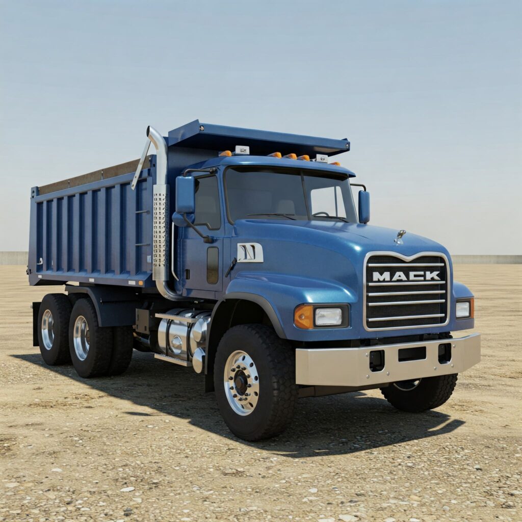 Blue Mack Dump Truck