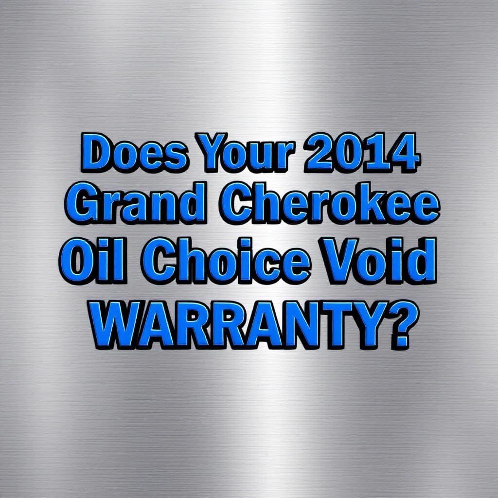 Does your 2014 grand cherokee oil choice void warranty