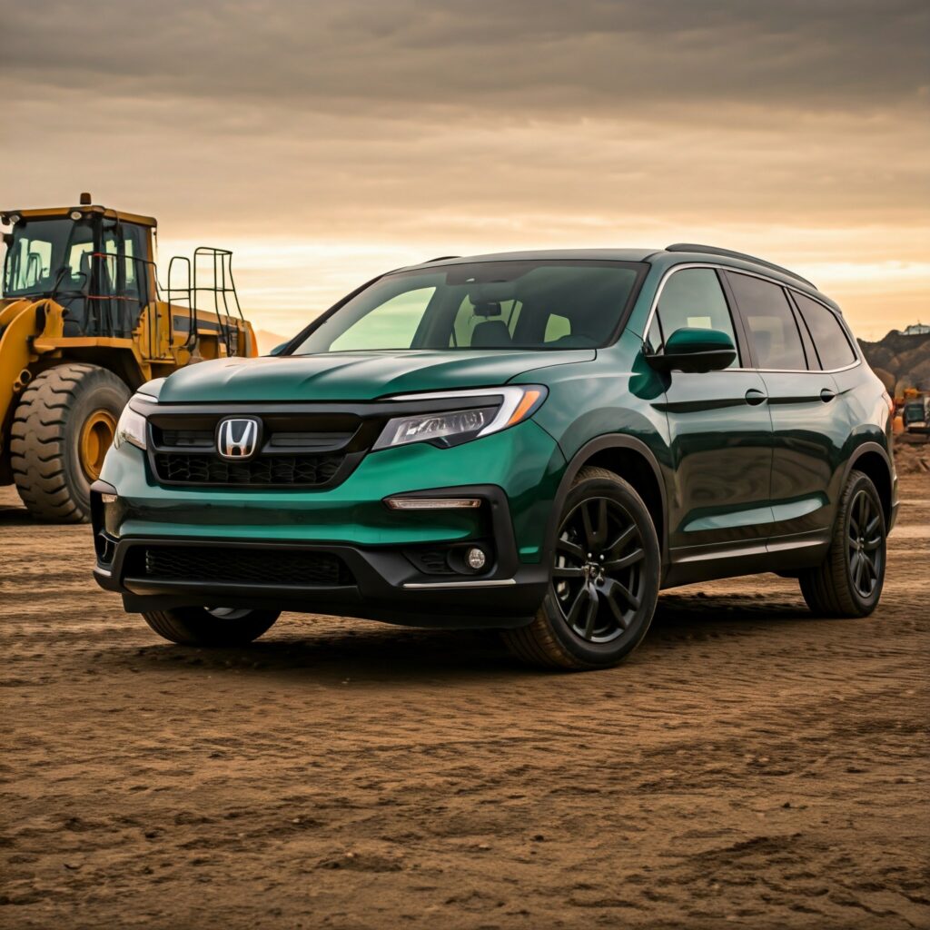 Green Honda Pilot