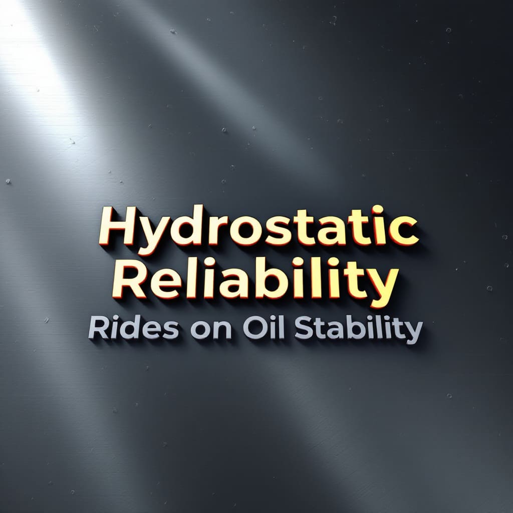 Hydrostatic reliability rides on oil stability