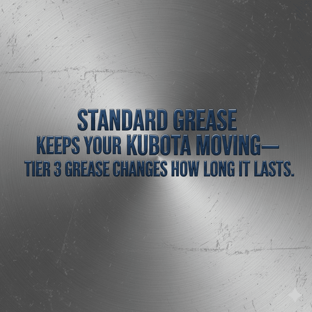 Standard grease keeps your kubota moving tier 3 grease changes how long it lasts
