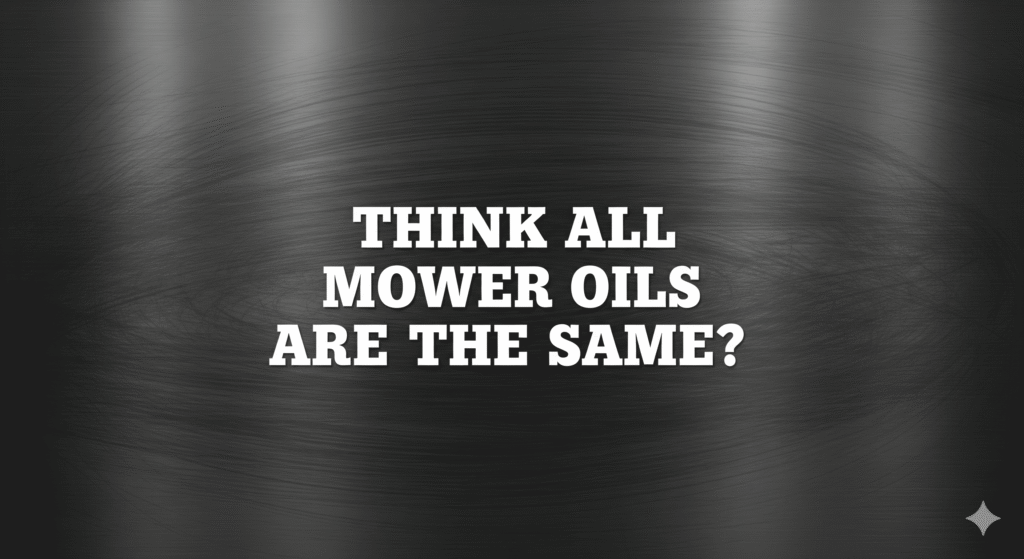 Think all mower oils are the same