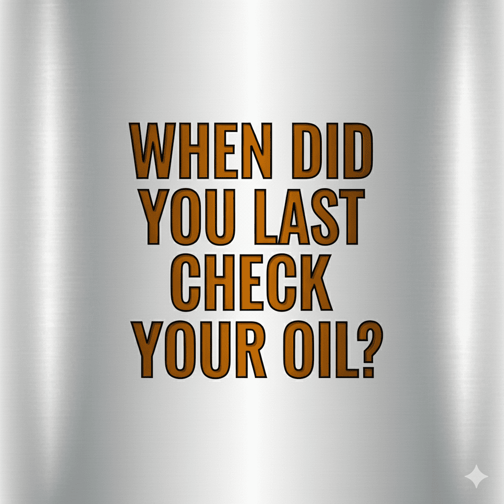 When did you last check your oil