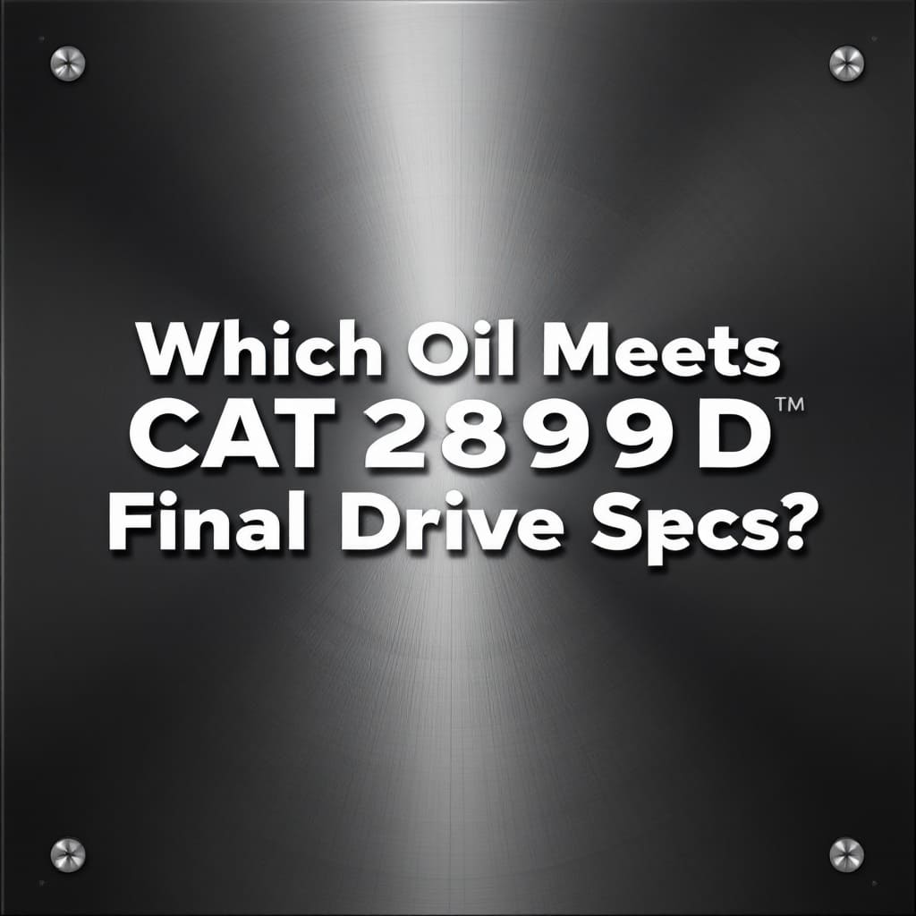 Which oil meets cat 289d final drive specs