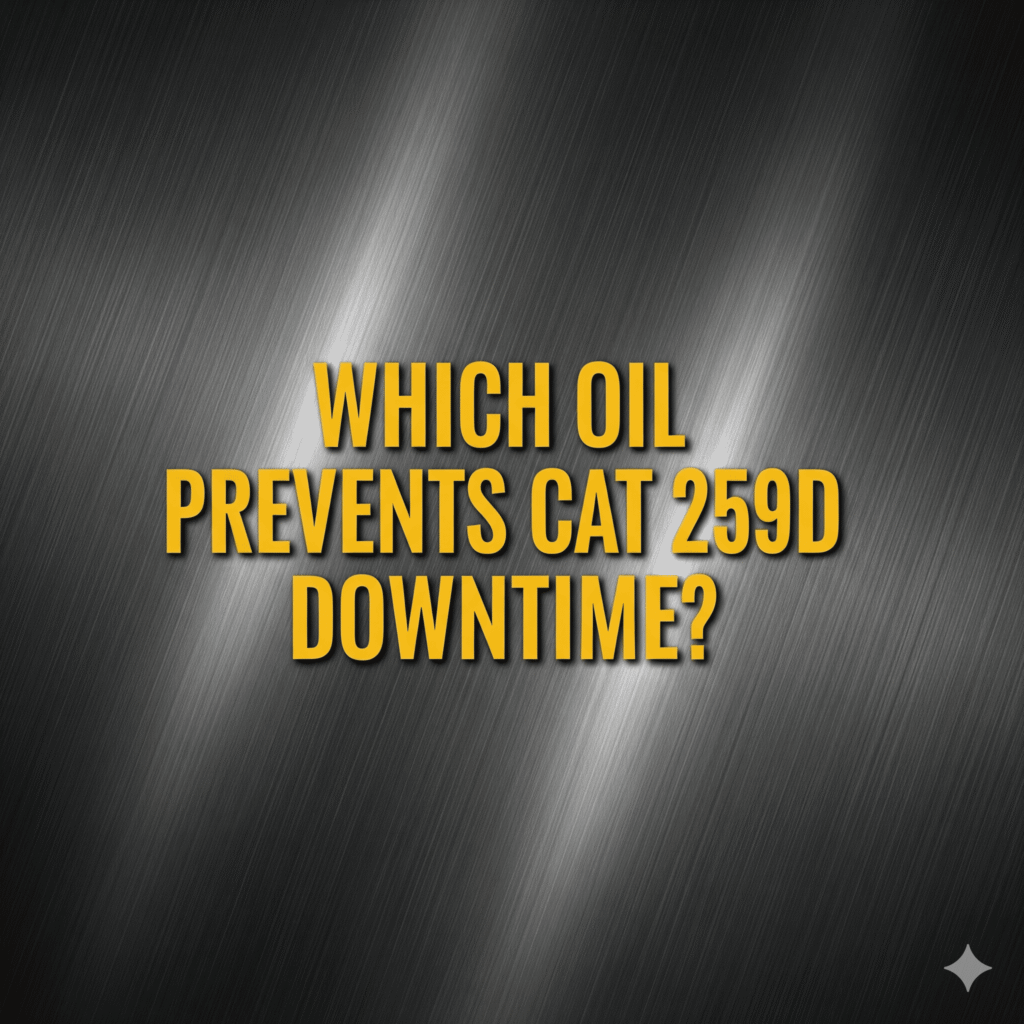Which oil prevents cat 259d downtime