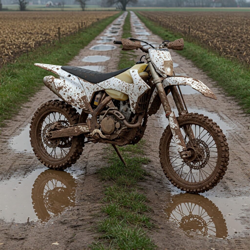 White Racing Dirt Bike