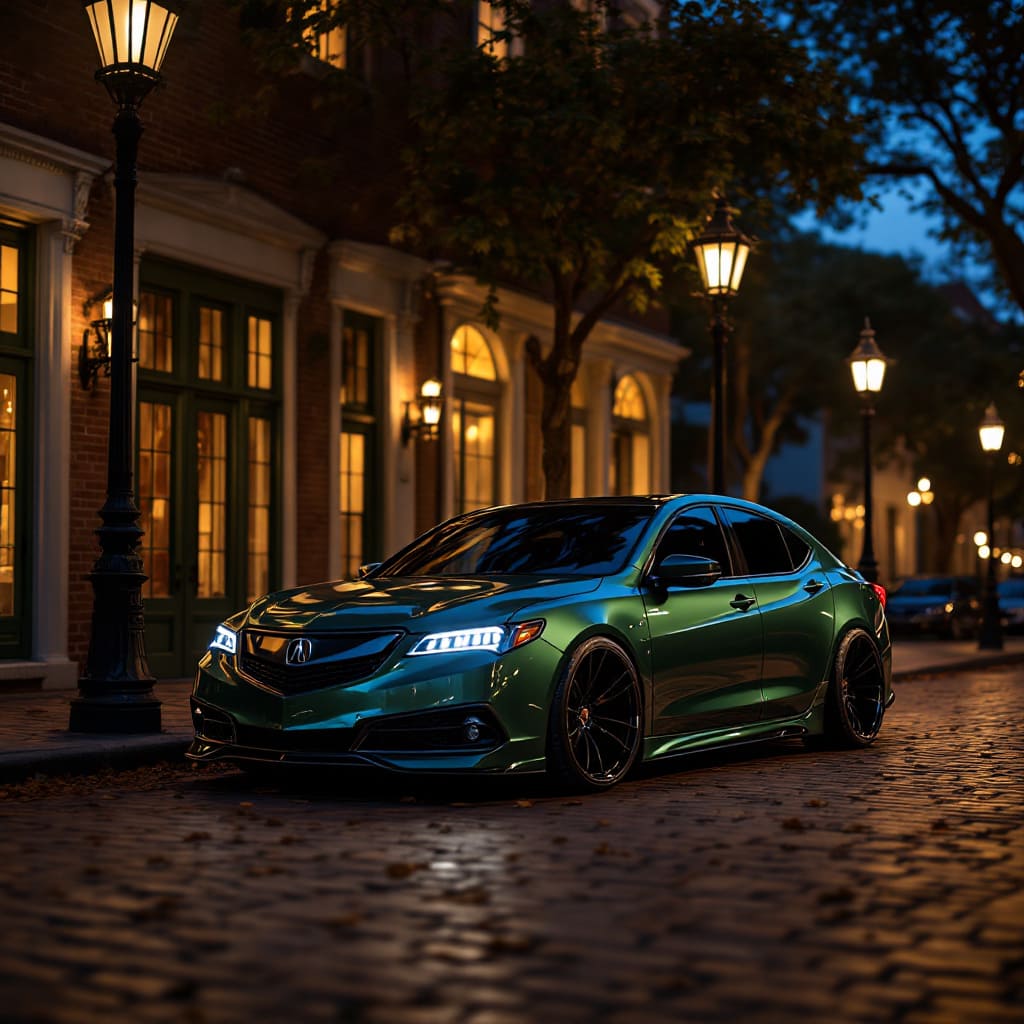 Metallic green acura tlx