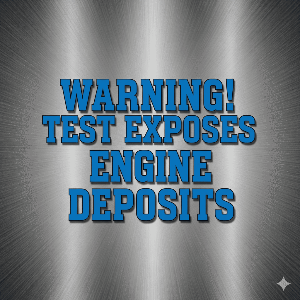 Warning test exposes engine deposits