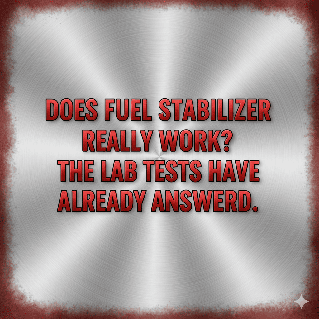 Does fuel stabilizer really work the lab tests have already answered