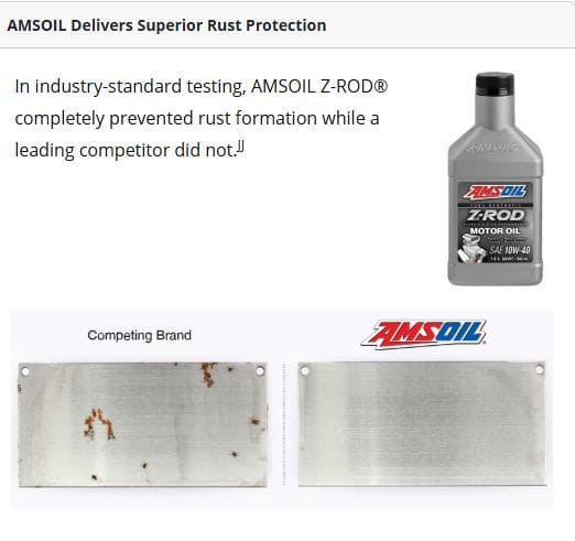 High zinc oil amsoil test